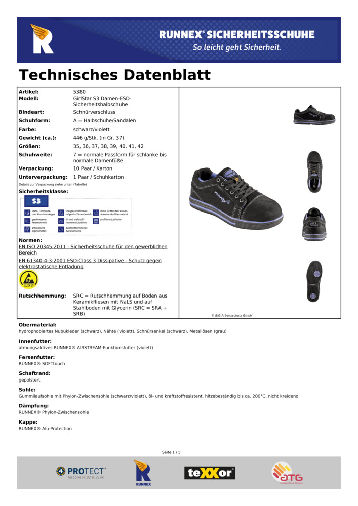 Datenblatt Zertifikat