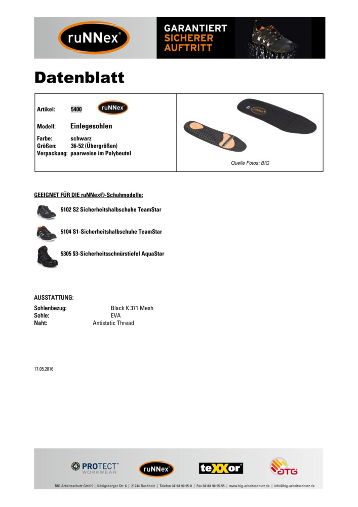 Datenblatt Zertifikat