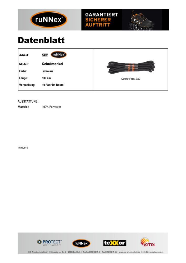 Datenblatt Zertifikat