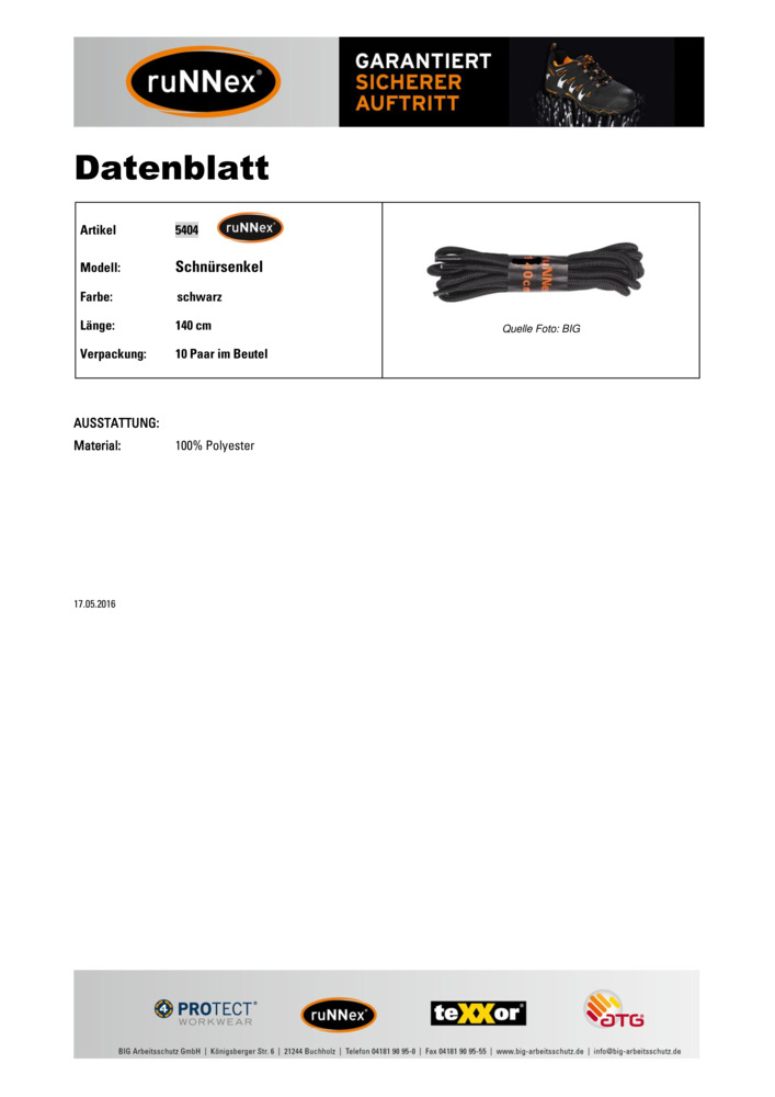 Datenblatt Zertifikat