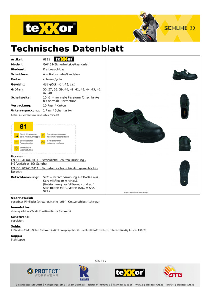 Datenblatt Zertifikat