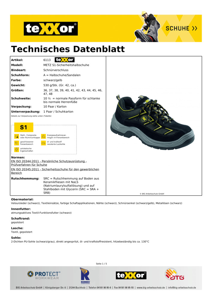 Datenblatt Zertifikat