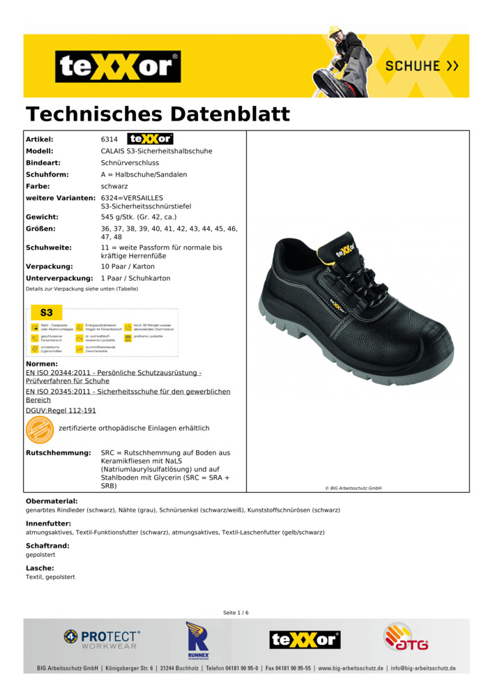 Datenblatt Zertifikat