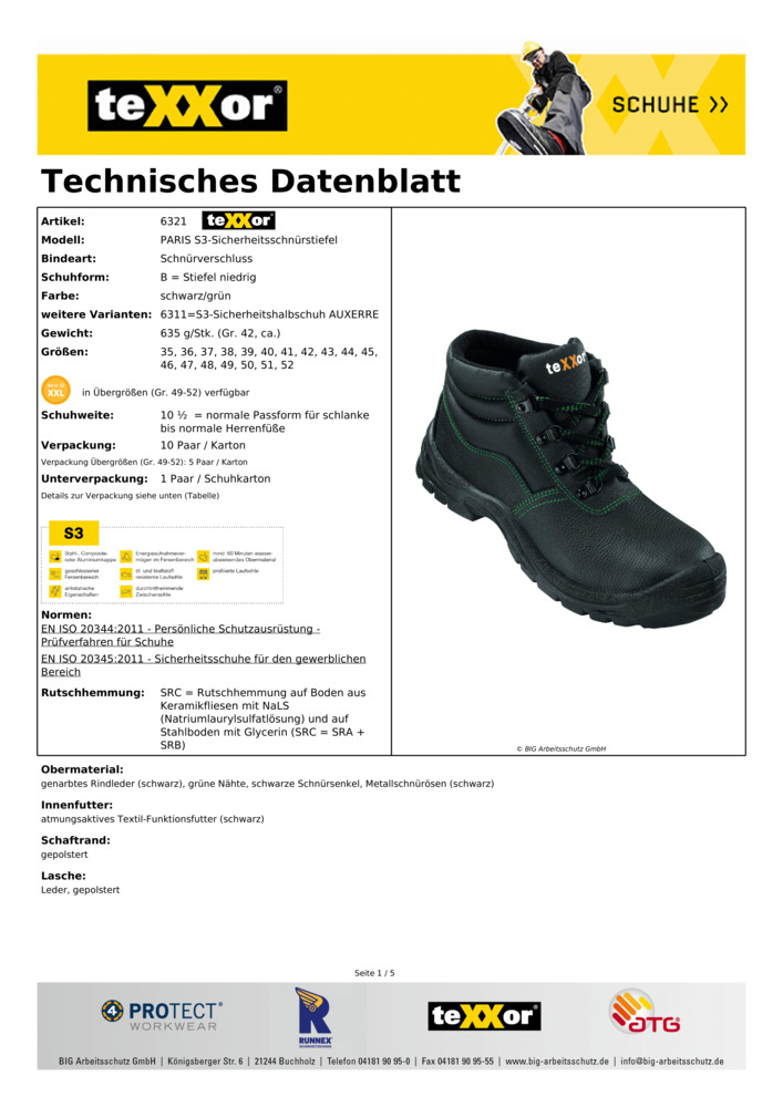 Datenblatt Zertifikat