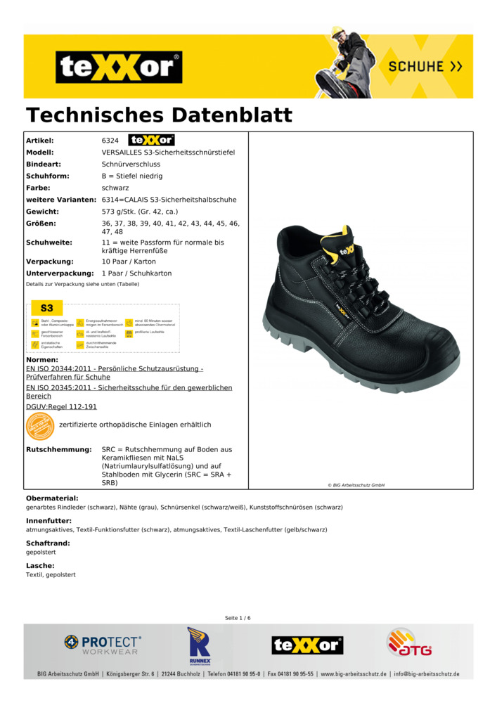 Datenblatt Zertifikat