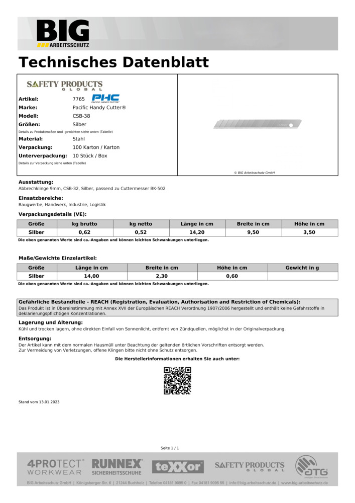 Datenblatt Zertifikat