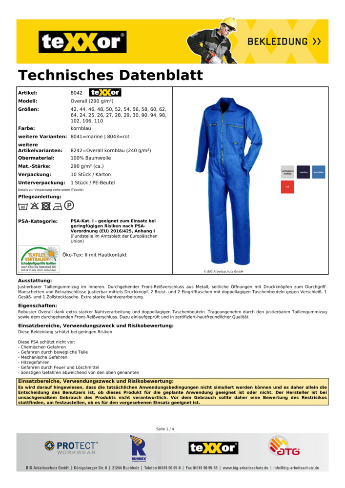 Datenblatt Zertifikat