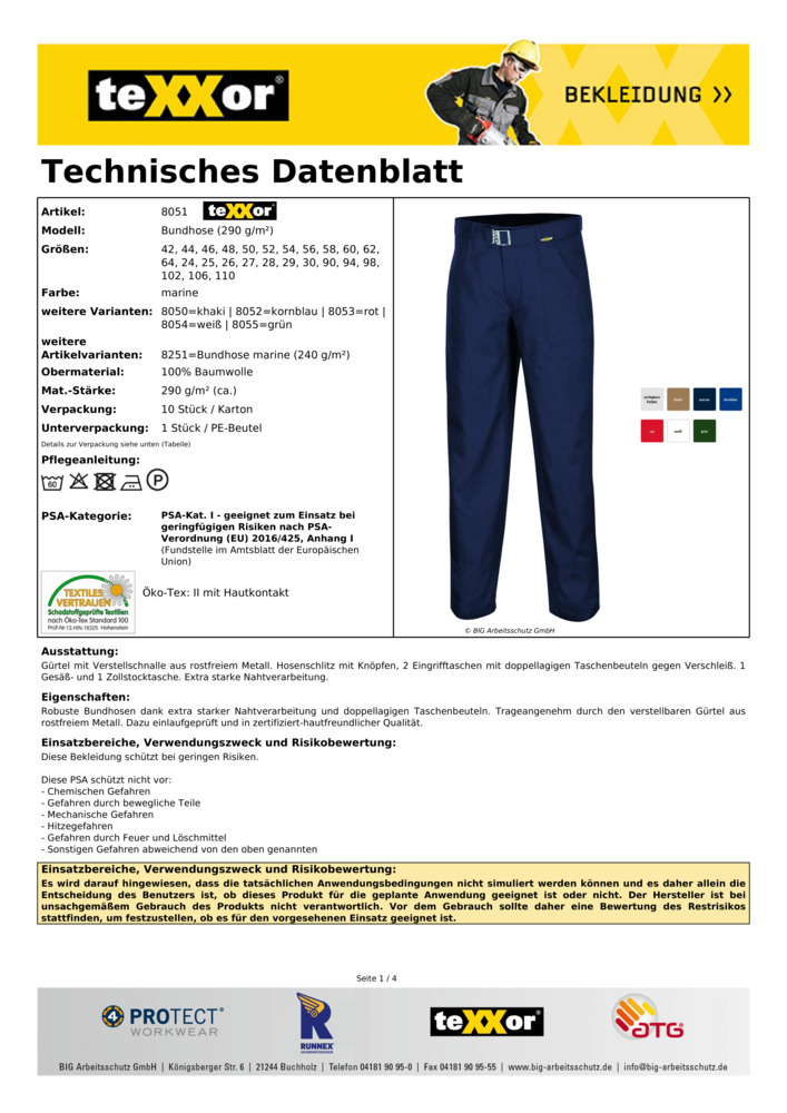 Datenblatt Zertifikat