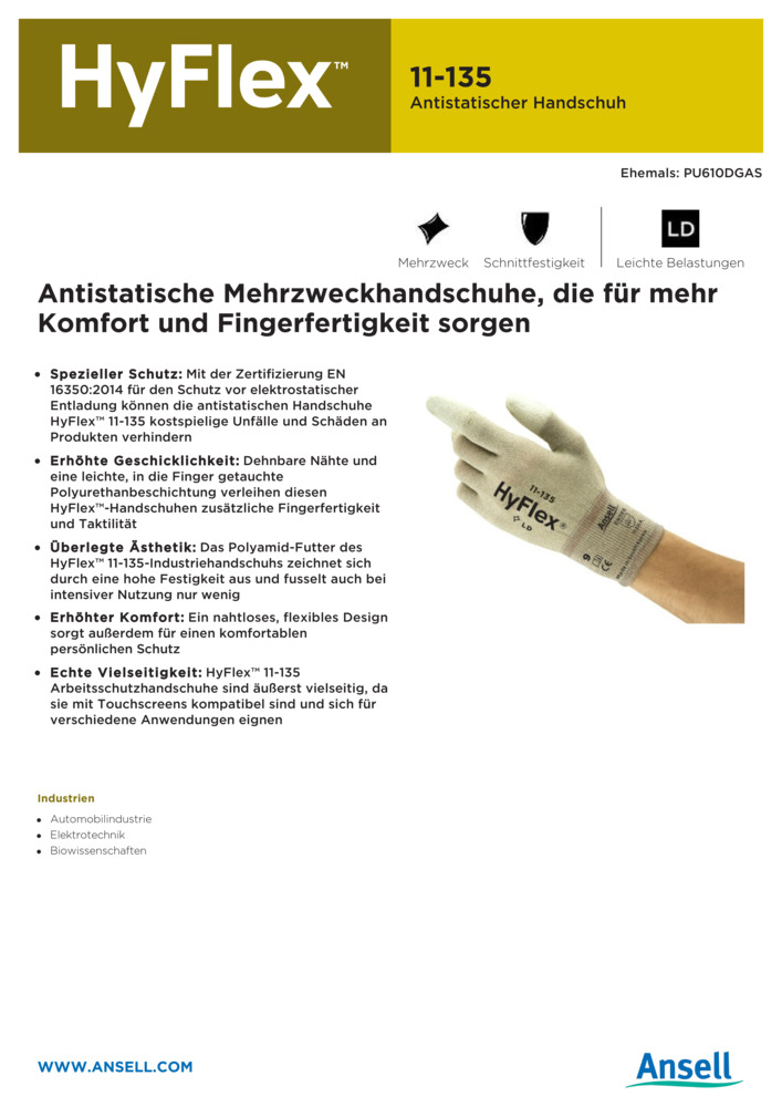 Datenblatt Zertifikat
