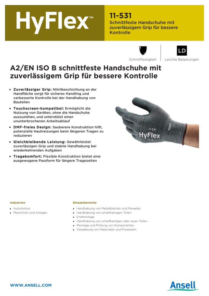 Datenblatt Zertifikat