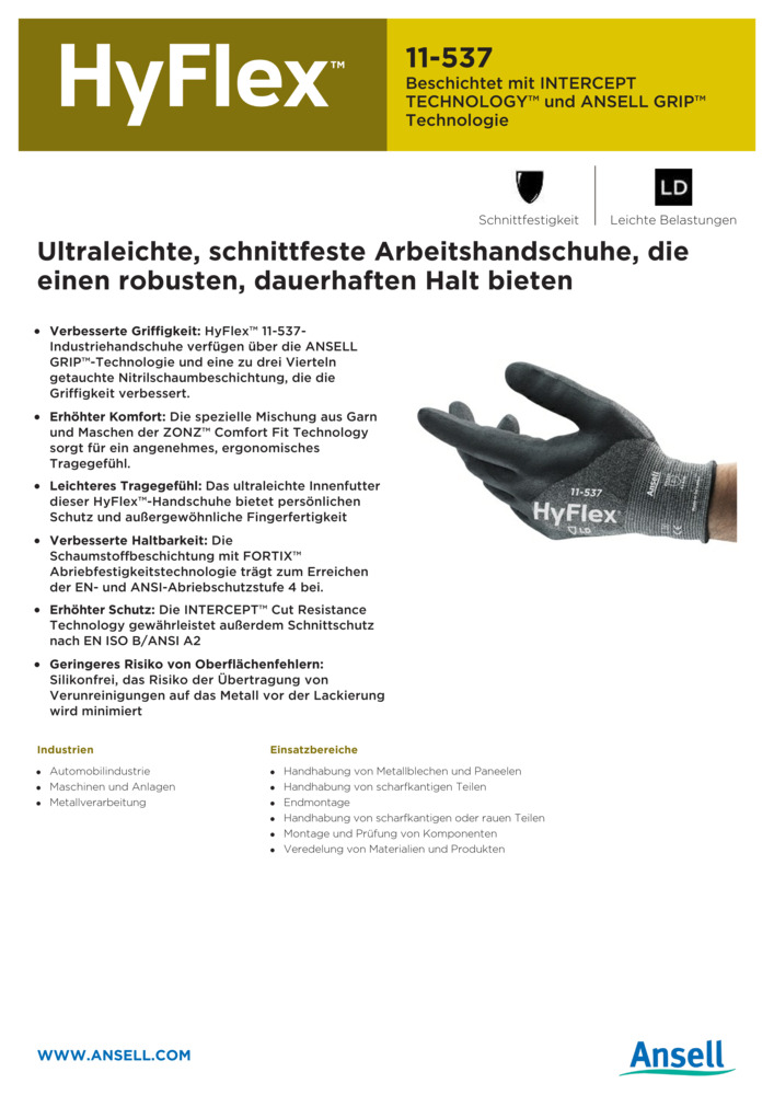 Datenblatt Zertifikat