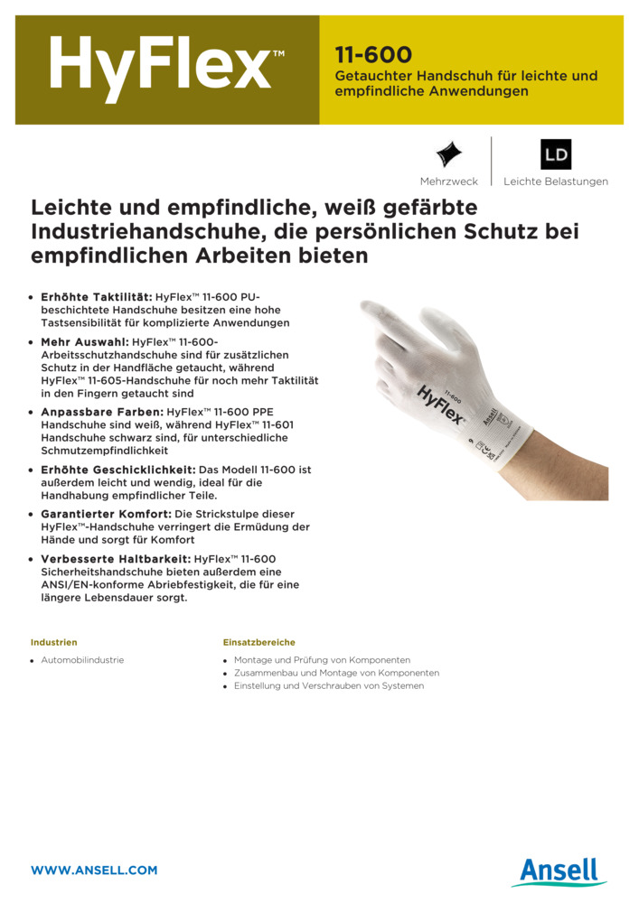 Datenblatt Zertifikat