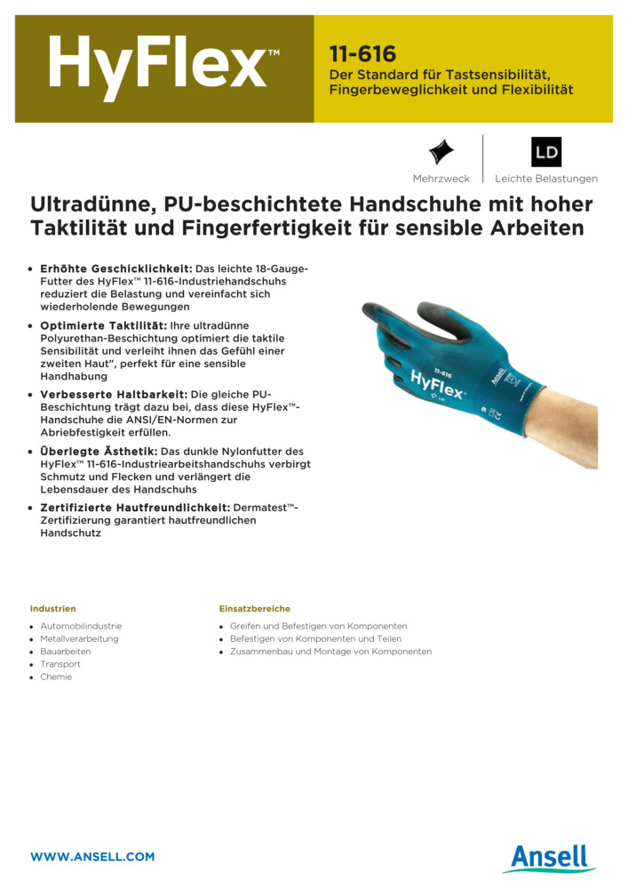 Datenblatt Zertifikat