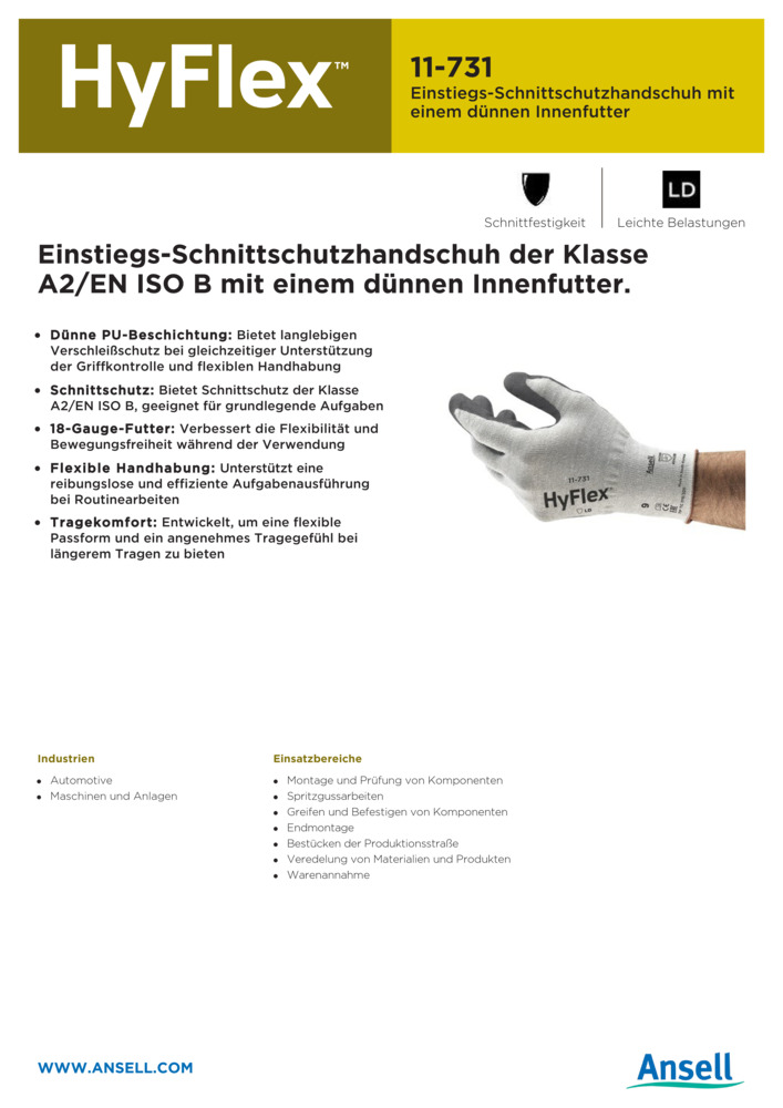 Datenblatt Zertifikat