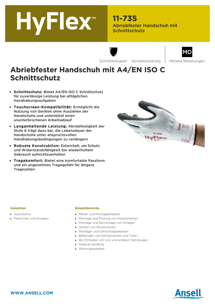Datenblatt Zertifikat