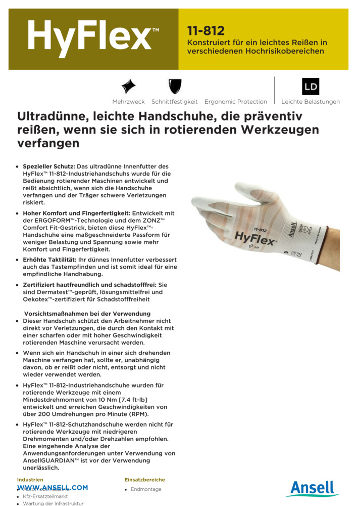 Datenblatt Zertifikat
