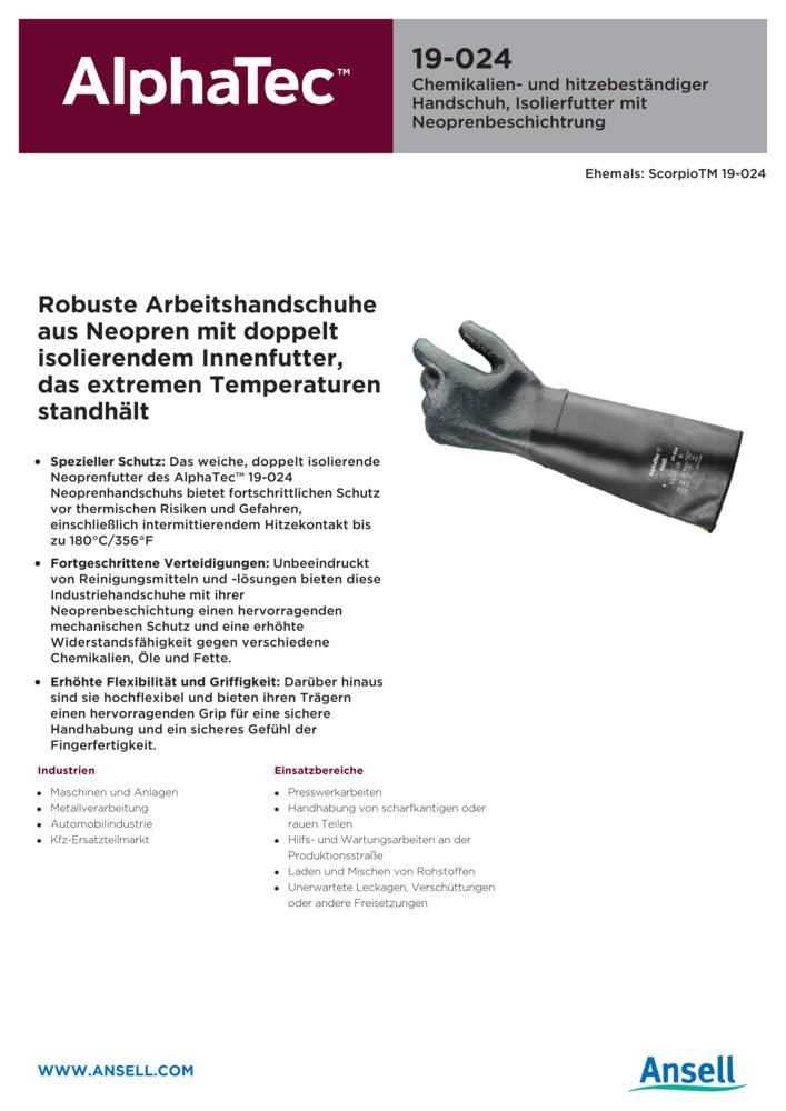 Datenblatt Zertifikat