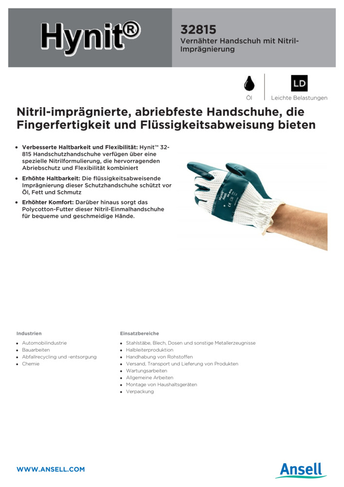 Datenblatt Zertifikat