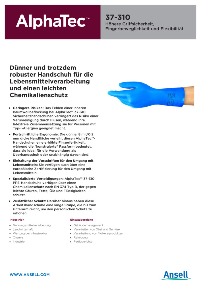 Datenblatt Zertifikat