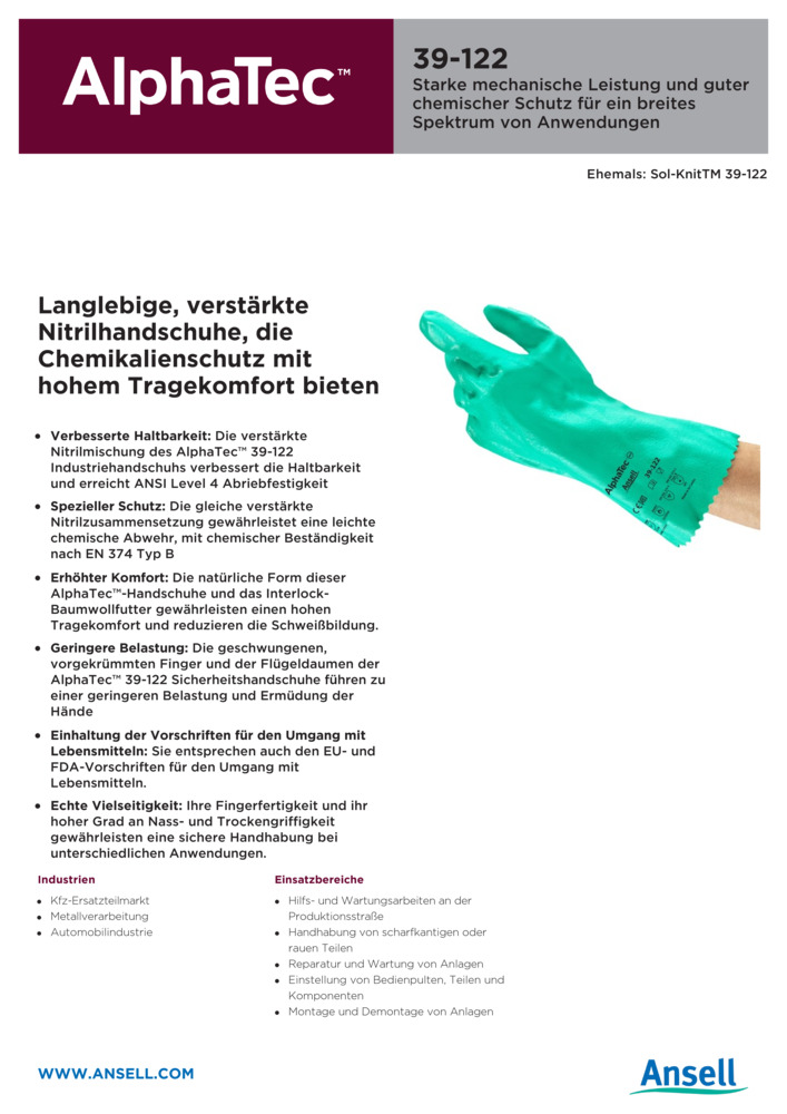 Datenblatt Zertifikat