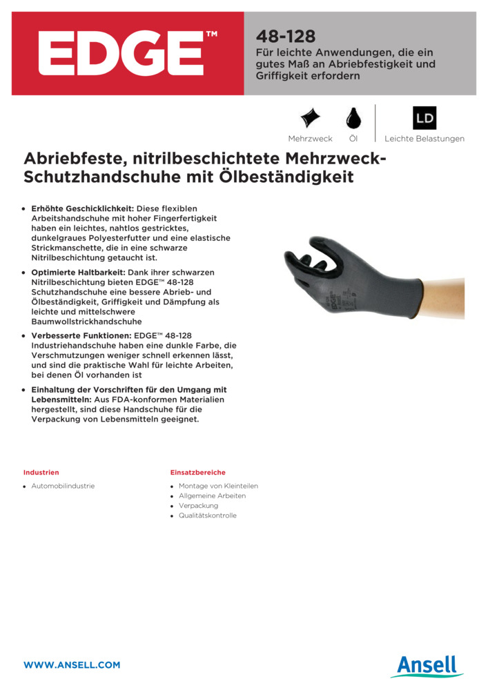Datenblatt Zertifikat