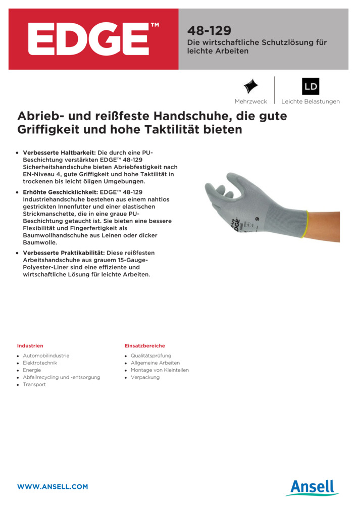 Datenblatt Zertifikat