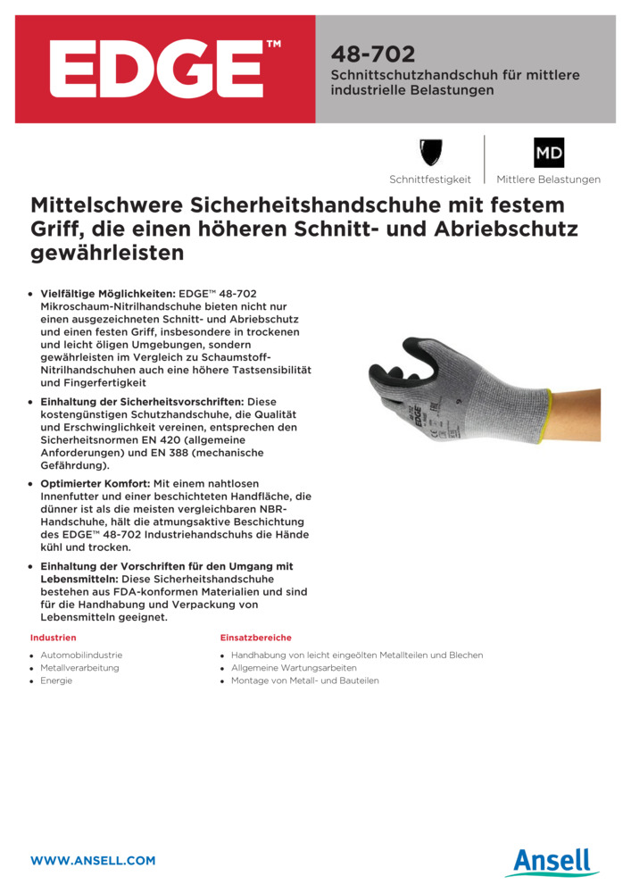 Datenblatt Zertifikat