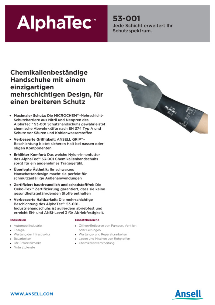 Datenblatt Zertifikat