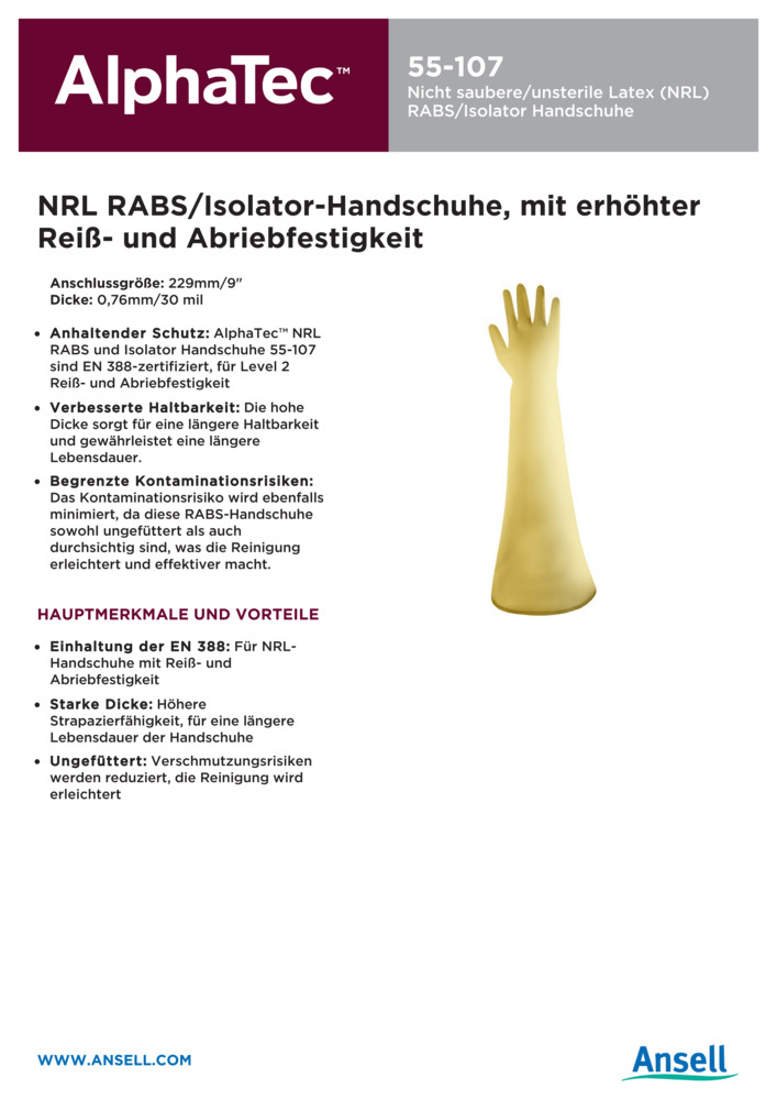 Datenblatt Zertifikat