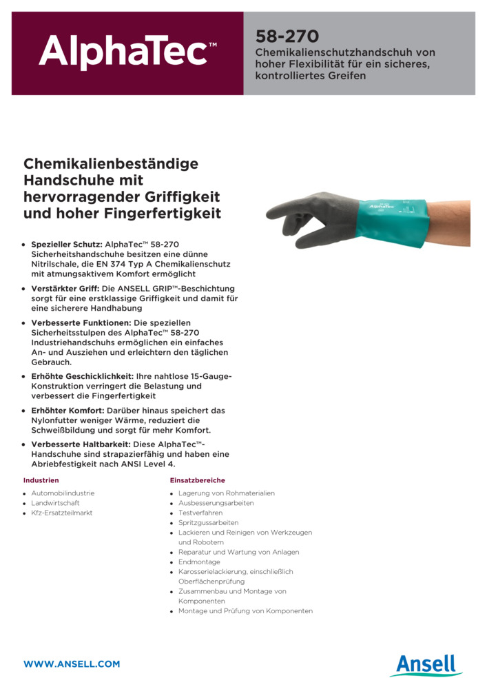 Datenblatt Zertifikat