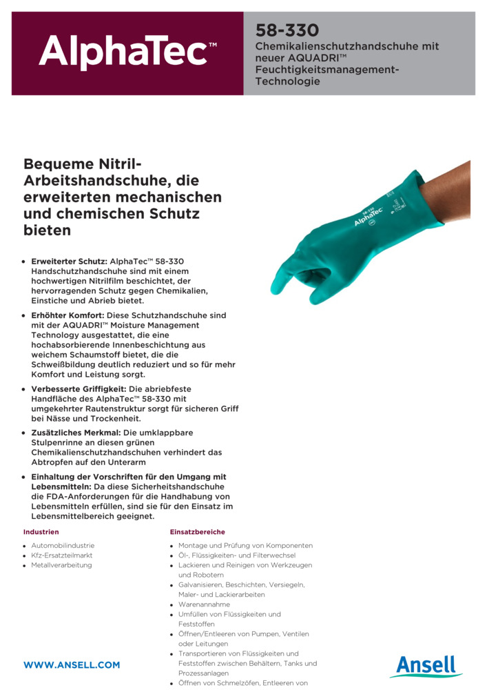 Datenblatt Zertifikat