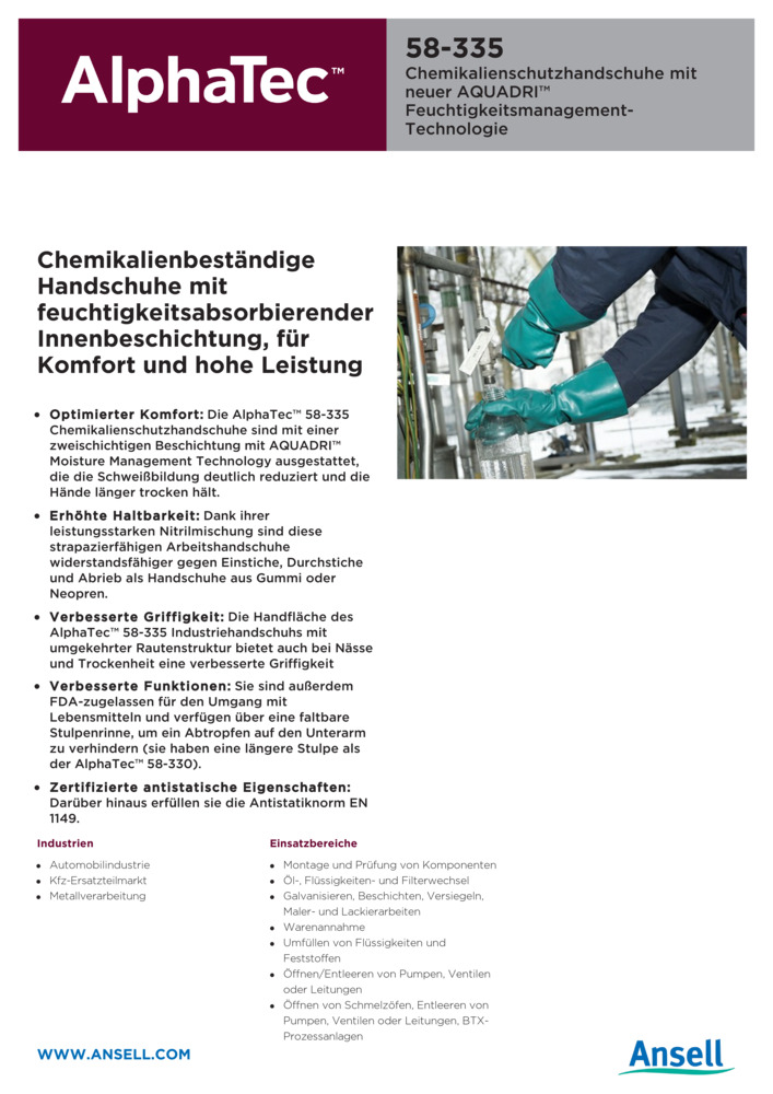 Datenblatt Zertifikat