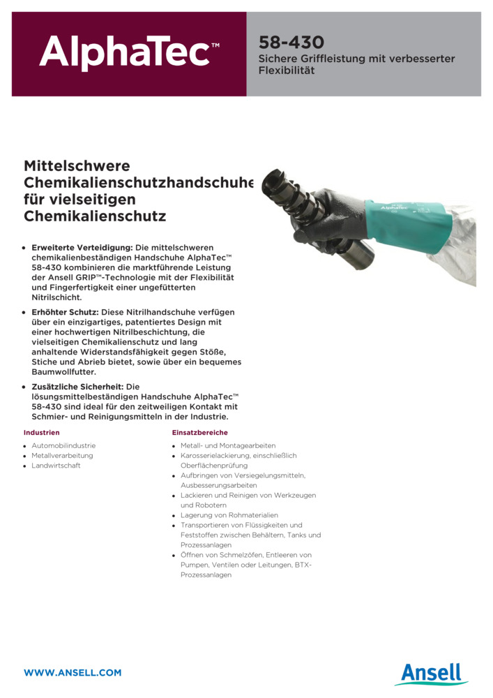 Datenblatt Zertifikat