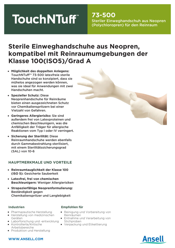 Datenblatt Zertifikat