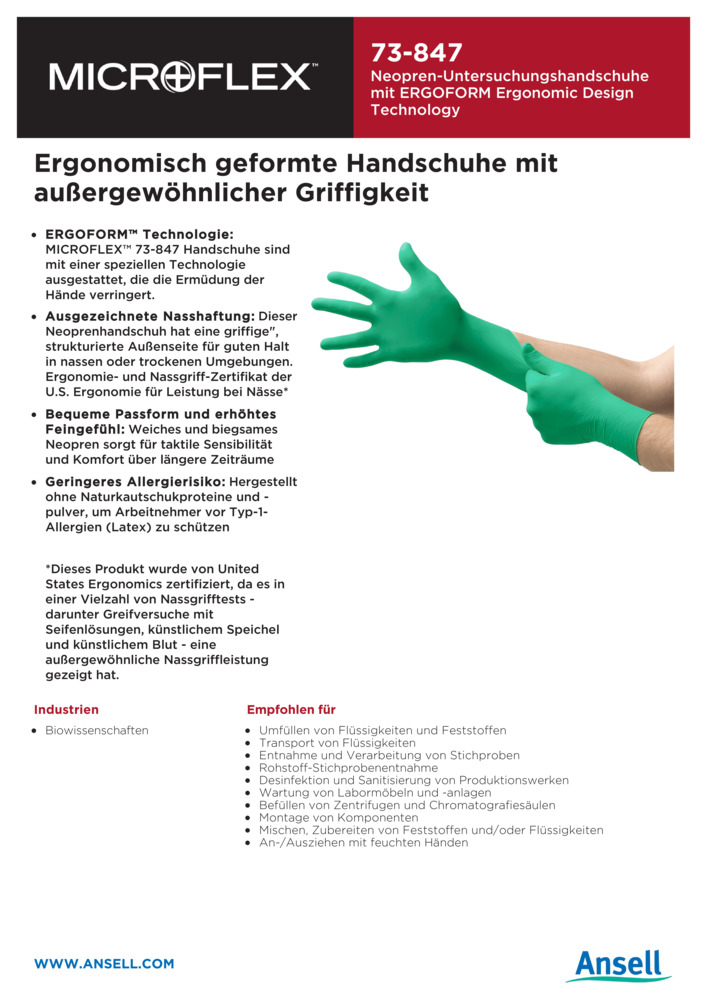 Datenblatt Zertifikat