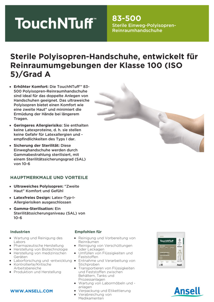 Datenblatt Zertifikat