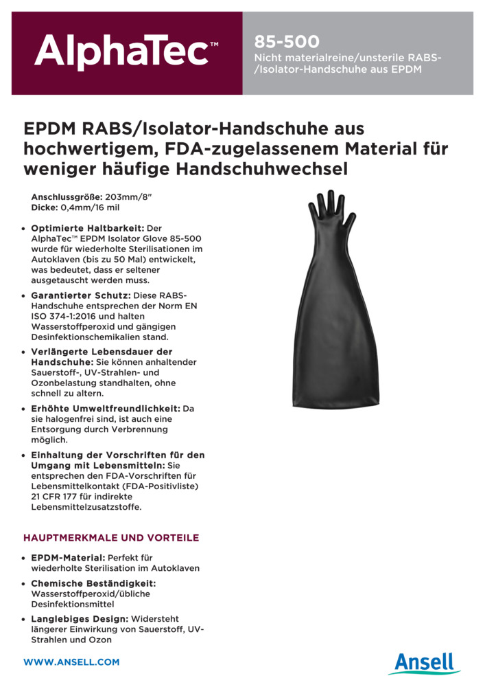 Datenblatt Zertifikat