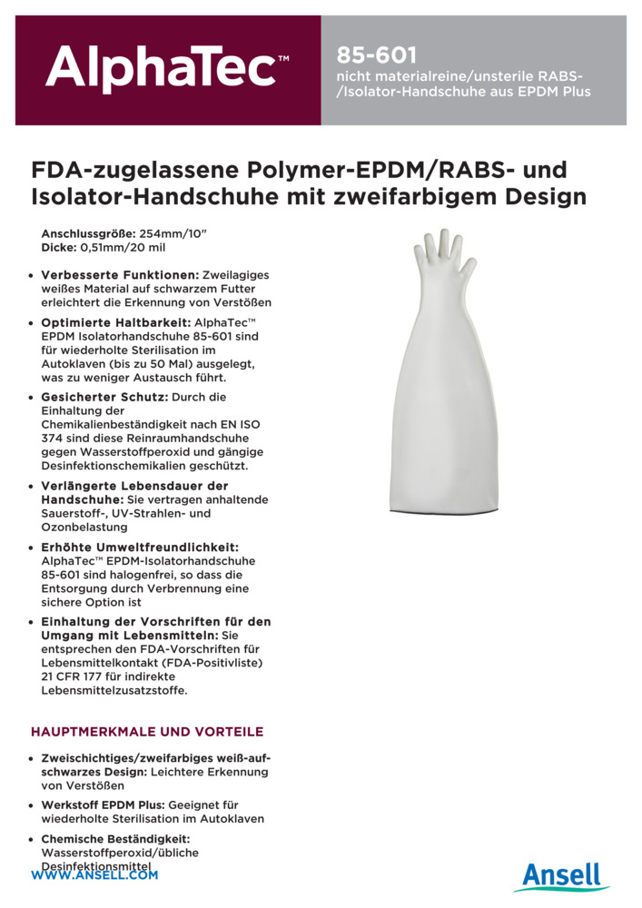Datenblatt Zertifikat
