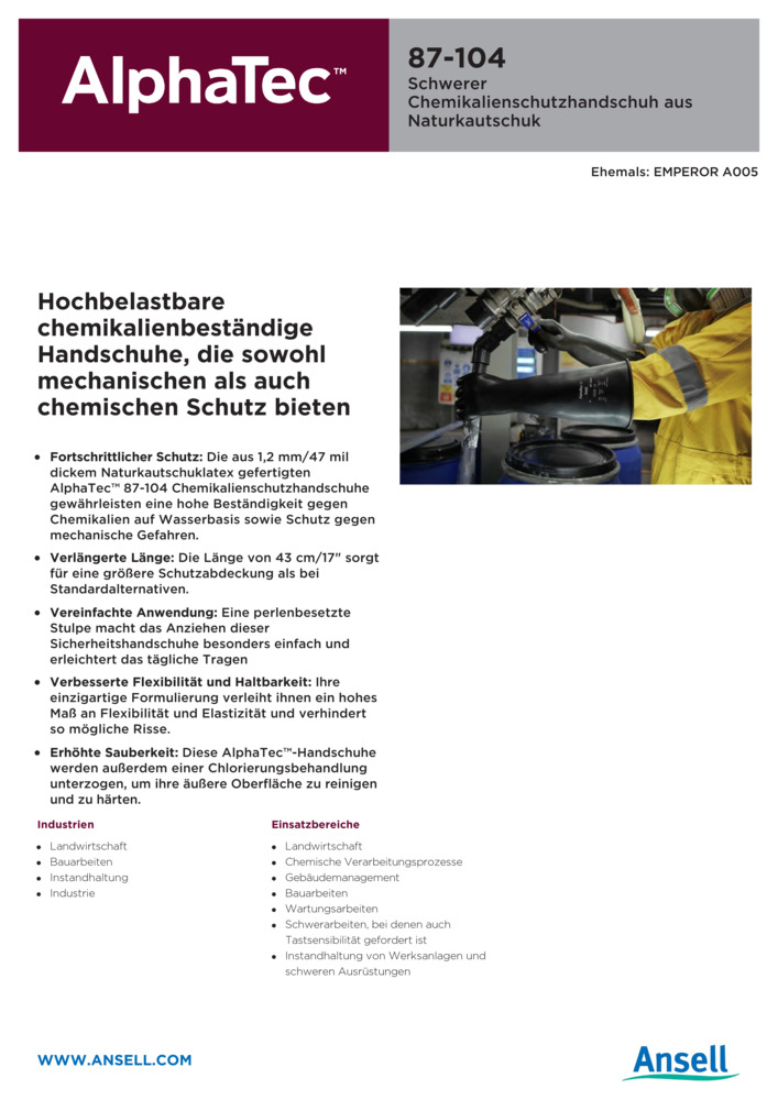 Datenblatt Zertifikat