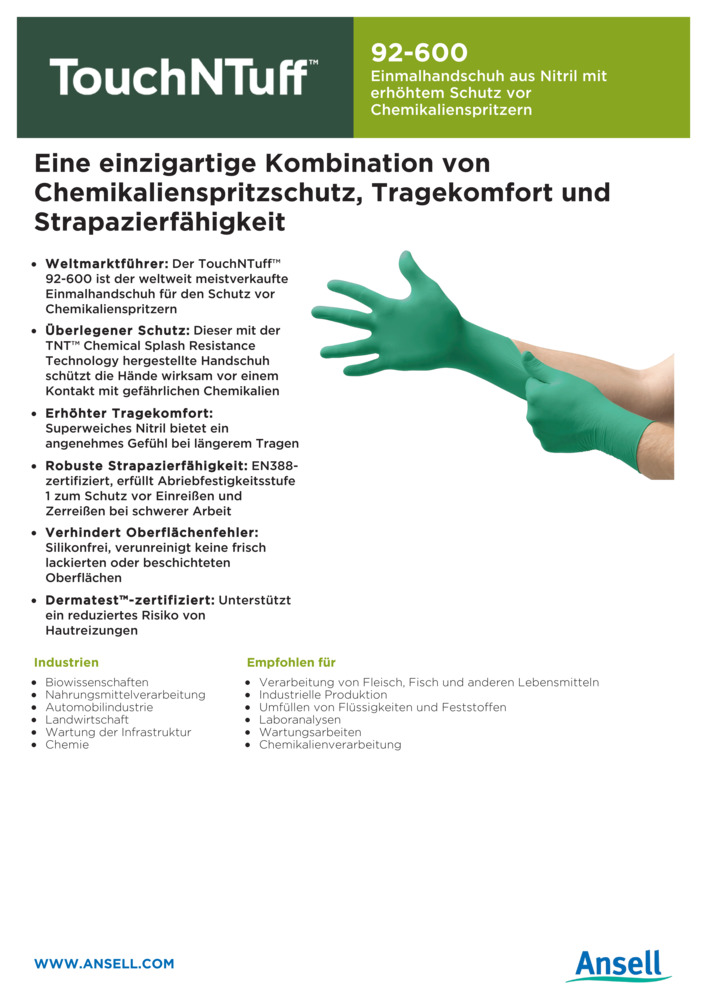 Datenblatt Zertifikat