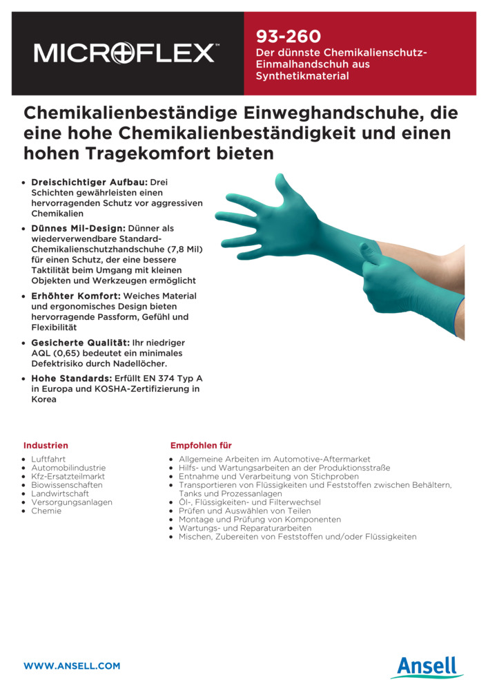 Datenblatt Zertifikat