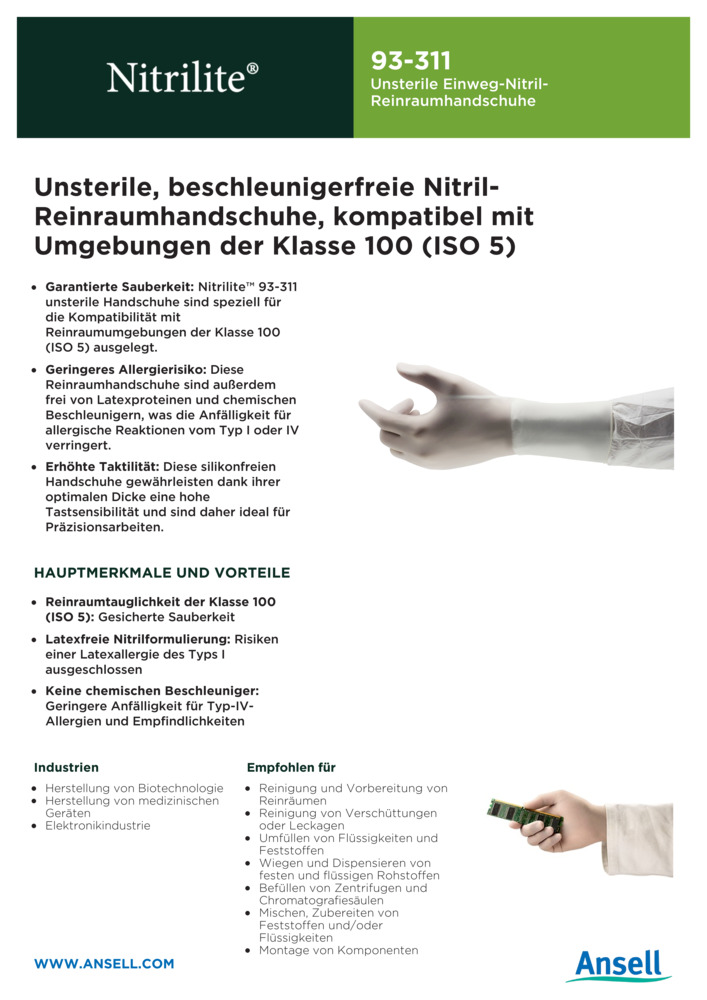 Datenblatt Zertifikat