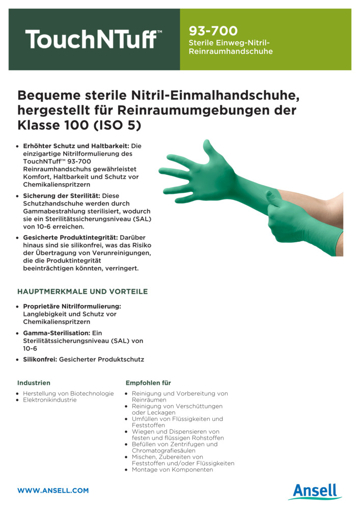 Datenblatt Zertifikat