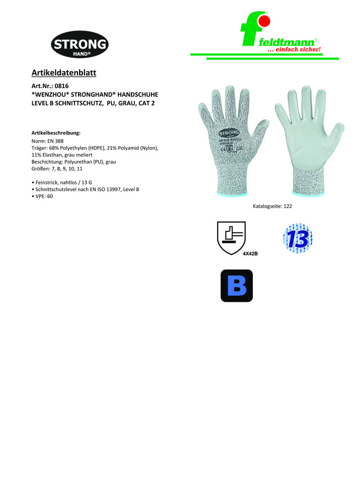 Datenblatt Zertifikat
