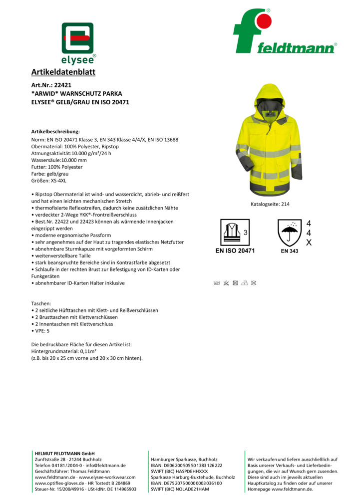 Datenblatt Zertifikat