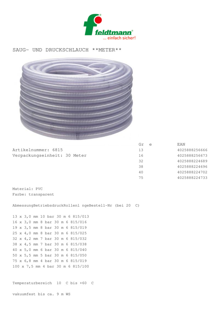 Datenblatt Zertifikat