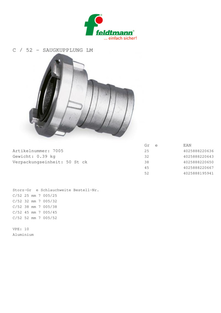 Datenblatt Zertifikat