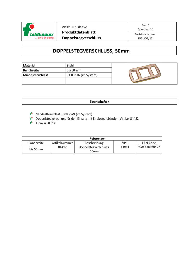 Datenblatt Zertifikat