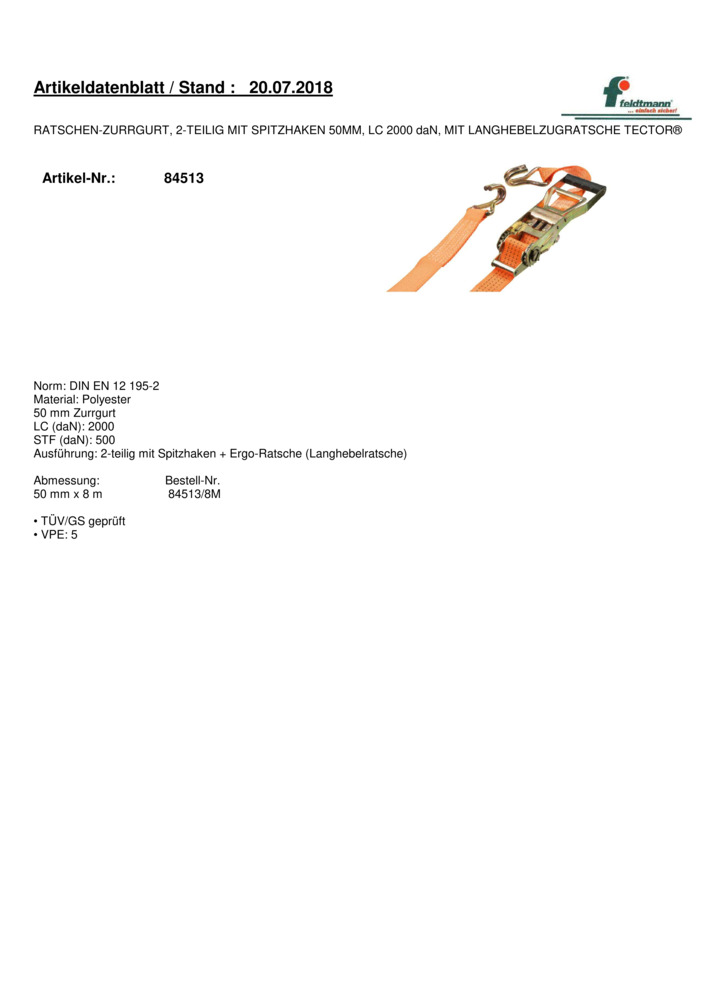 Datenblatt Zertifikat