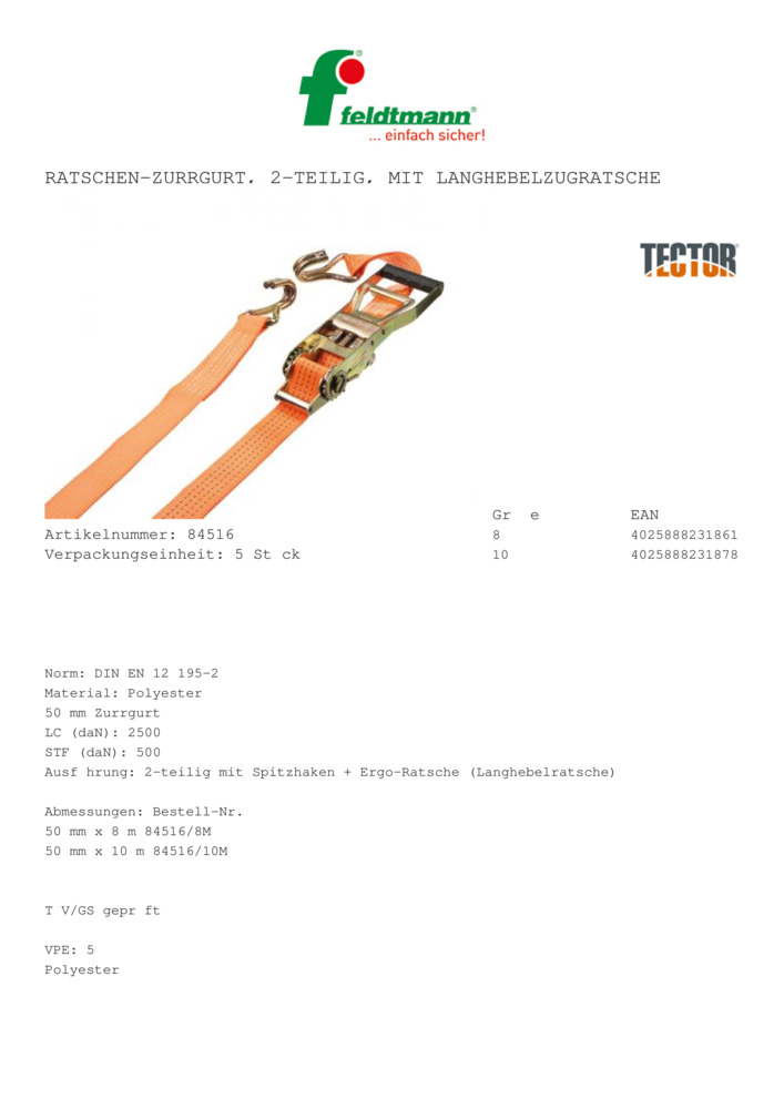 Datenblatt Zertifikat